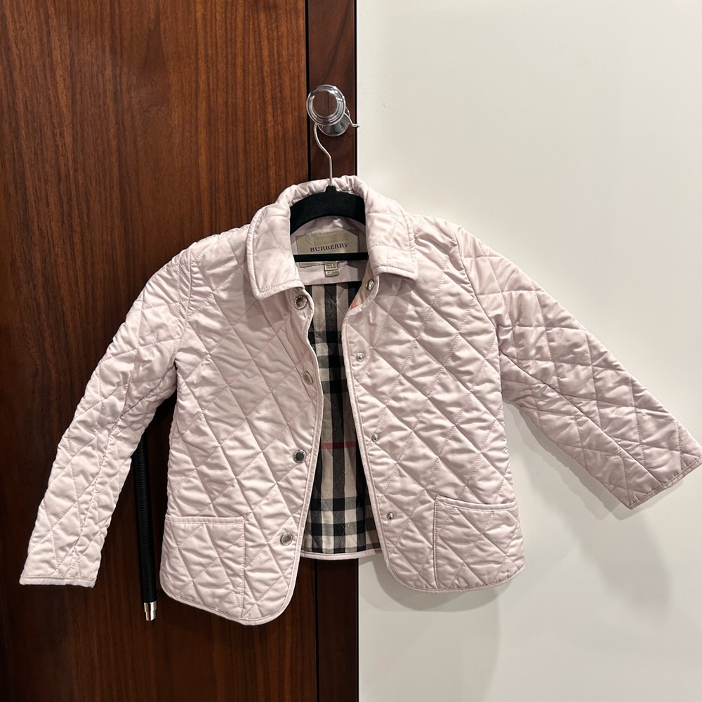 Burberry Pink Quilted Puffer Jacket